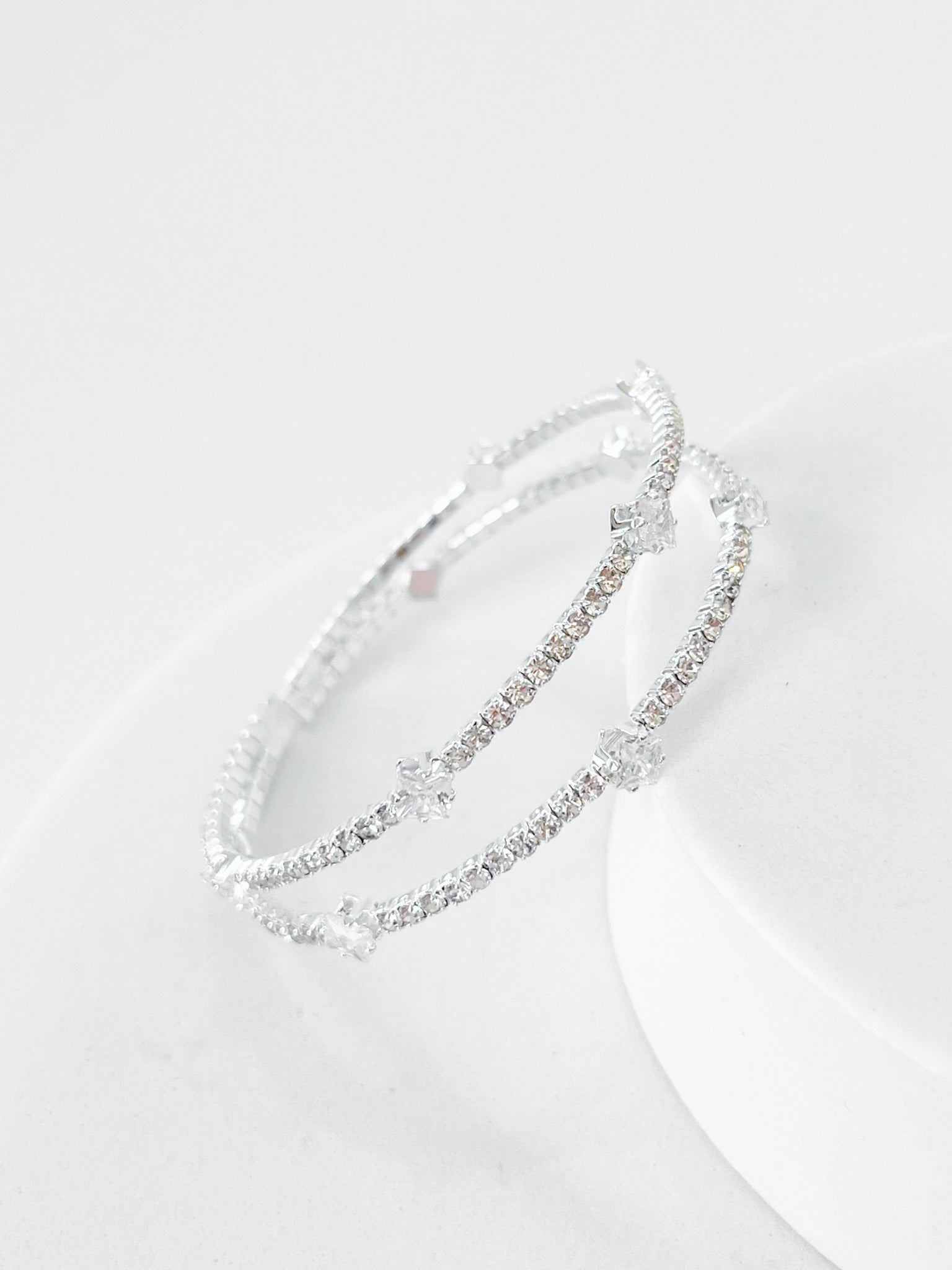 CZ Eternity Station Cuff Bracelet-230 Jewelry-Bag Boutique-Coastal Bloom Boutique, find the trendiest versions of the popular styles and looks Located in Indialantic, FL