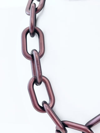 Chocolate Thickest Chainlink Necklace-230 Jewelry-Coastal Bloom-Coastal Bloom Boutique, find the trendiest versions of the popular styles and looks Located in Indialantic, FL