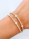 CZ Eternity Station Cuff Bracelet-230 Jewelry-Bag Boutique-Coastal Bloom Boutique, find the trendiest versions of the popular styles and looks Located in Indialantic, FL