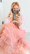 Stella Tiered Tulle Skirt - Blush-170 Bottoms-Taba Stitch-Coastal Bloom Boutique, find the trendiest versions of the popular styles and looks Located in Indialantic, FL