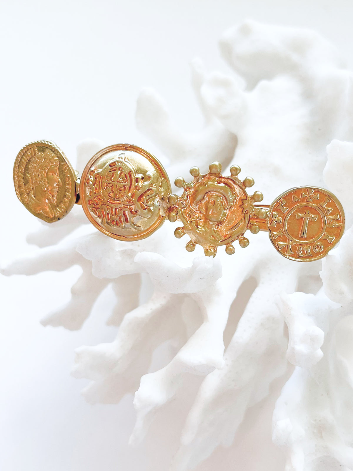 Coins Hair Pin-230 Jewelry-Golden Stella-Coastal Bloom Boutique, find the trendiest versions of the popular styles and looks Located in Indialantic, FL