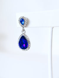 Petite Teardrop Earrings - Sapphire-230 Jewelry-BAG BOUTIQUE-Coastal Bloom Boutique, find the trendiest versions of the popular styles and looks Located in Indialantic, FL