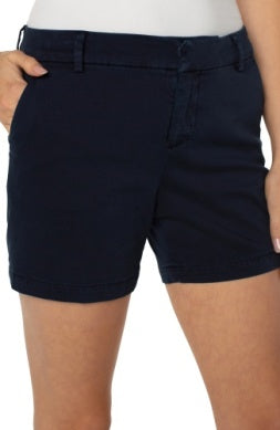 Bimini Trouser Shorts - Navy-170 Bottoms-Liverpool Los Angeles-Coastal Bloom Boutique, find the trendiest versions of the popular styles and looks Located in Indialantic, FL
