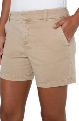 Bimini Trouser Shorts - Tan-170 Bottoms-Liverpool Los Angeles-Coastal Bloom Boutique, find the trendiest versions of the popular styles and looks Located in Indialantic, FL