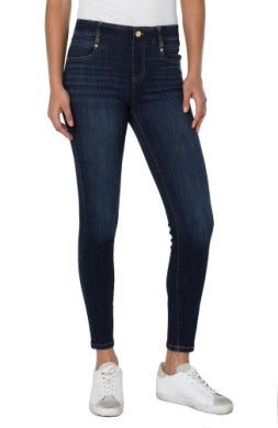 Bedford Ankle Skinny Denim Pant - Lovewell Blue-170 Bottoms-Liverpool Los Angeles-Coastal Bloom Boutique, find the trendiest versions of the popular styles and looks Located in Indialantic, FL